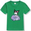 Sanrio Family CUTE Kurumi Cute Printed Childrens TShirt Roundneck Pure Cotton Family Clothing for Parents and Children