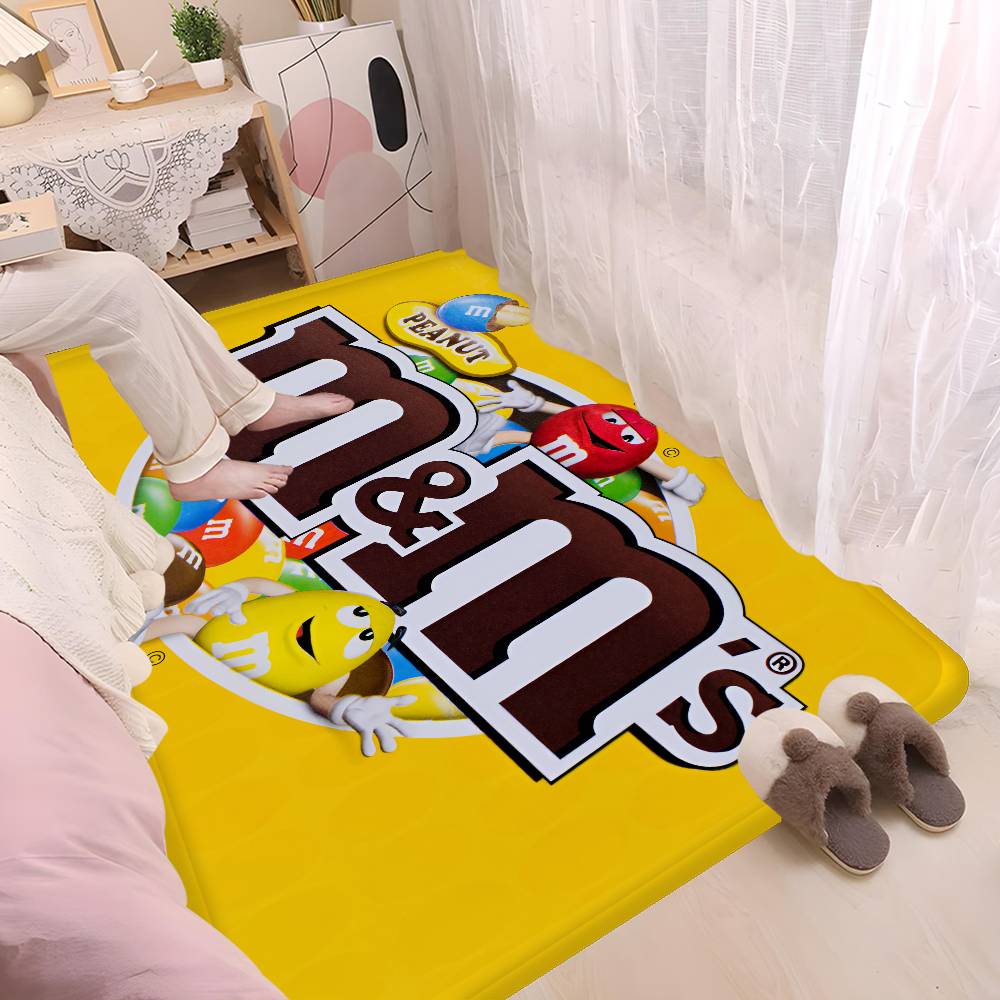 Carpet M&M Candy Snacks Kitchen Mat Kids Room Bedroom Decoration Balcony Anti-Slip Doormat Living Room Alfombra