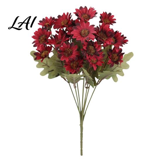 Lifelike Flowers for Indoor Decoration Artificial Daisy Flowers Realistic Plastic Floral Arrangements Reusable Faux Flower Bouquet Fake Decorations