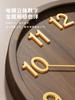 New Chinese Solid Wood Wall Clock Living Room Household Quartz Clock with Calendar Atmospheric Decorative Clock