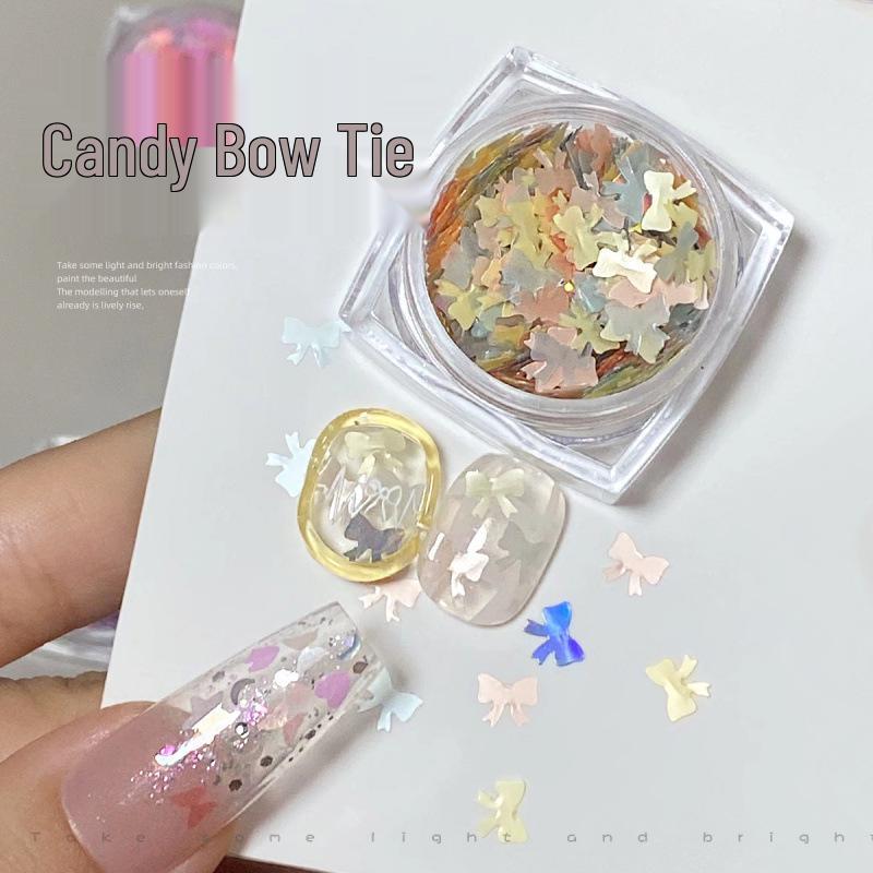 

Dopamine Wearable Nail Art: Colorful Candy Fluorescent Star, Heart, and Moon Sequins