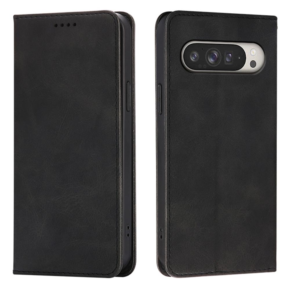 For Google Pixel 9 Pro XL Case Wallet Calf Texture Leather Phone Cover with Hidden Magnetic Closure