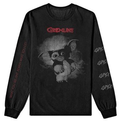 Gremlins Camiseta unissex adulta com estampa gráfica de algodão de manga comprida