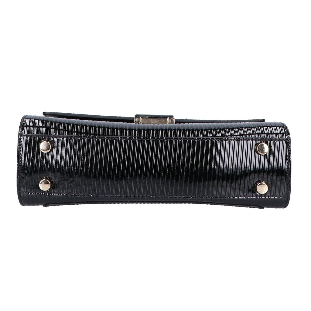 Emilio Pucci [8RBC21] Patent Leather Pucci Pattern 2-Way Shoulder Bag Handbag blackUsed