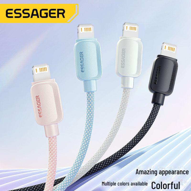 Cabo de Carregamento Rápido ESSAGER 29W Apple PD para iPhone 8-14 & iPad