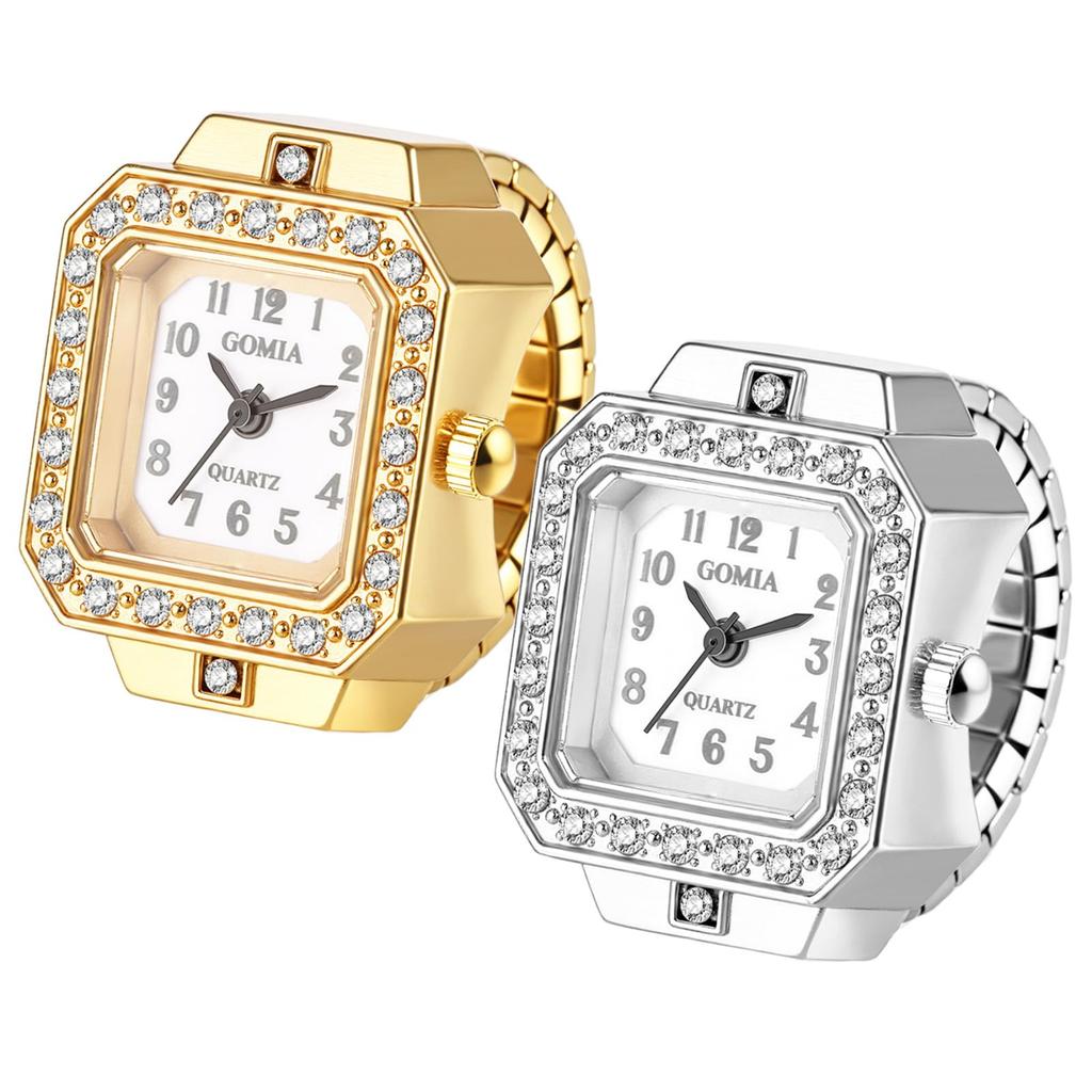 Prstenové hodinky, Zlaté: Jedna velikost sedí většině, Stylový, Ležérní, Business, Módní doplněk - Perfektní dárek k narozeninám, Vánocům, Valentýnu