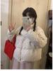 2024 Petite Women's Floral Stand Collar Short Winter Down Jacket
