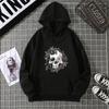 Autumn Winter Couple Style Sunflower Skull Print Hoodie Men Women Casual Simple Top Streetwear Sleeve Decorated Hoodie