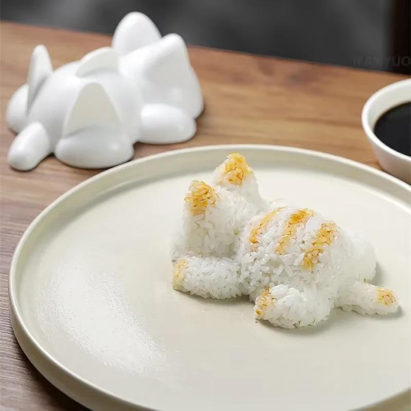 1 Piece Diy Rice Ball Sushi Molds Cute Cartoon Cat Mold Kids Rice Mashed Potato Pumpkin Mash Baking Supplies Kitchen Accessories