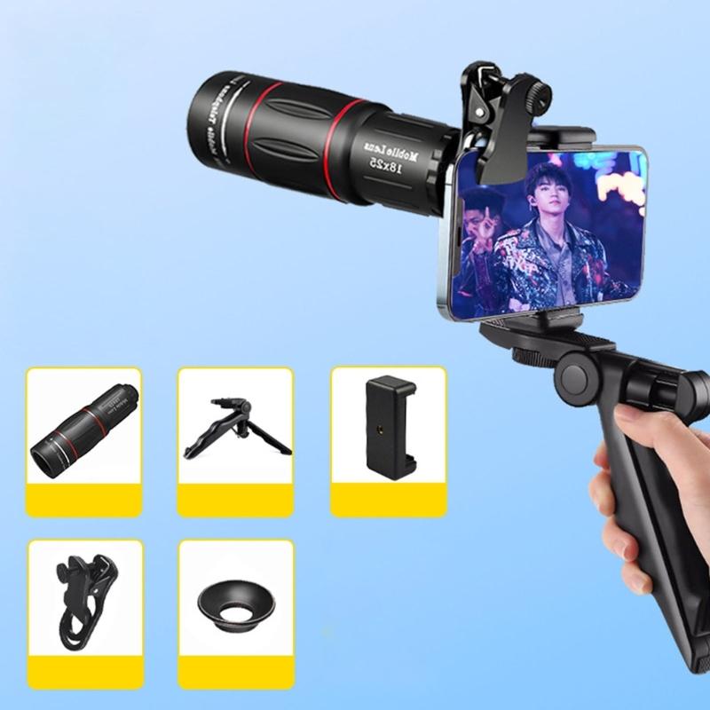 Professional 18X Telephoto Telescopic Zoom Lens Fit for Phone Capture Clear Shots from a Distance with High Powered Lens