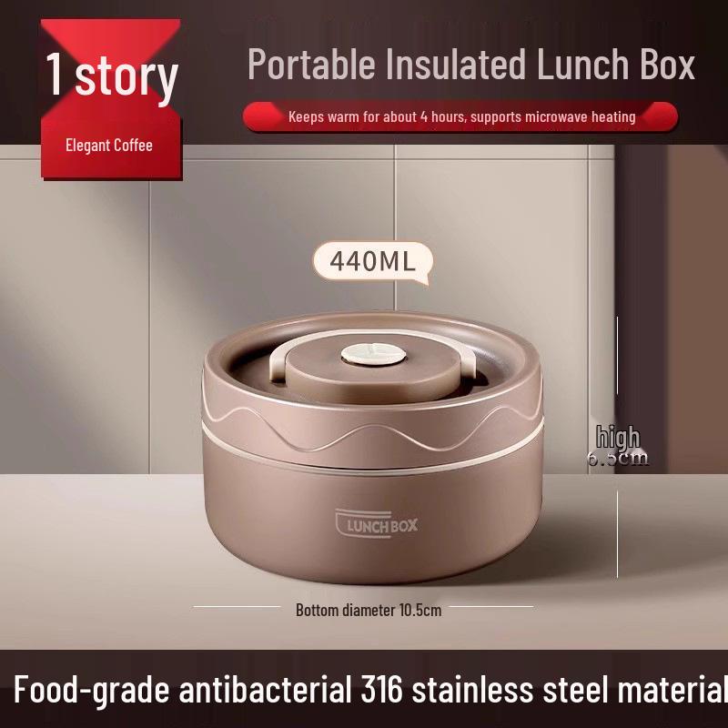Extra Long Insulated Stainless Steel Bento Lunch Box - Microwaveable & Portable