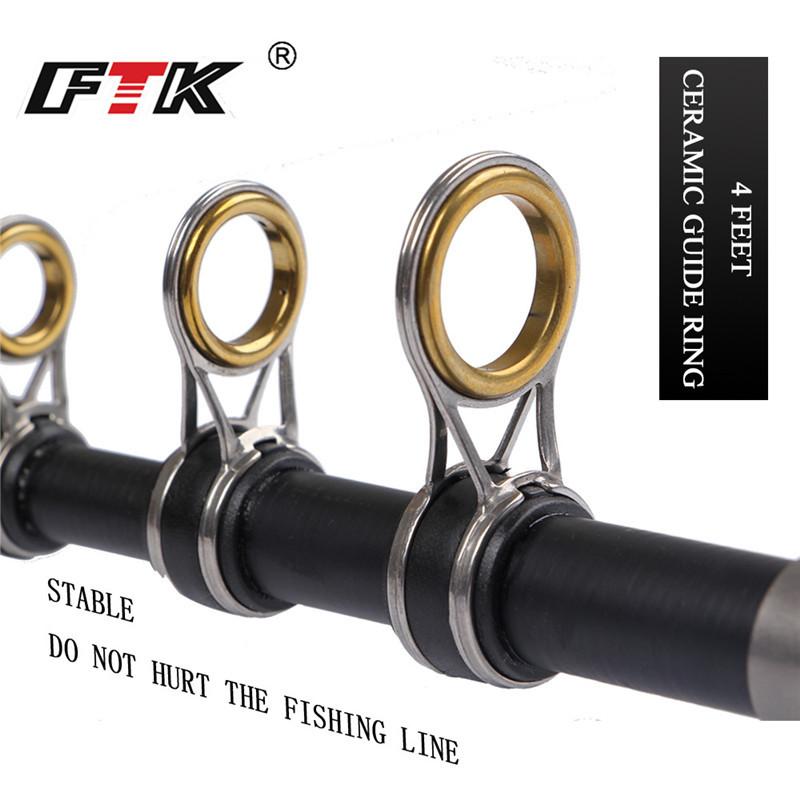 FTK 1.5m-2.4m Spinning Fishing Rod Carbon Trout Carp Telescopic Fishing Pole Lure Fishing Rod Tackle