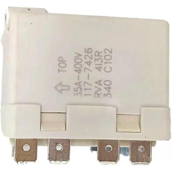 Ice Making Machine Refrigerator Parts 35A-400V 117-7426 RVA 413R Compressor Relay Starter, Compatible for Manitowoc HOSHIZAKI Ice Maker GMFS-RVA413R