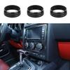 Black Air Condition Switch Button Knob Trim Ring for Dodge Challenger 2009-2014