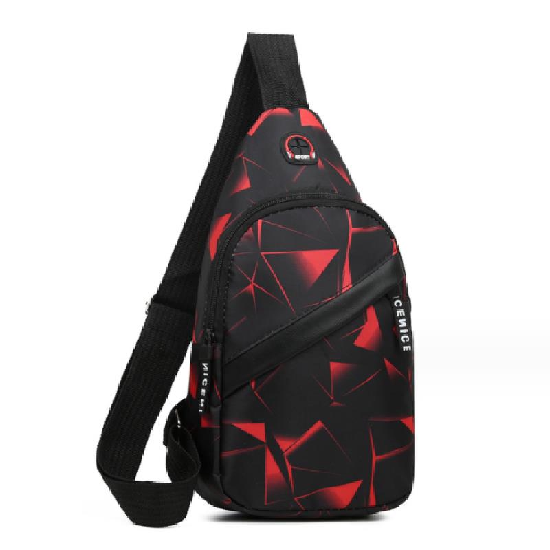 New Men's Chest Bag New Fashion Korean-Style Casual Sports Water-Proof Shoulder Crossbody Bag Cross Body Chest Bag For Male