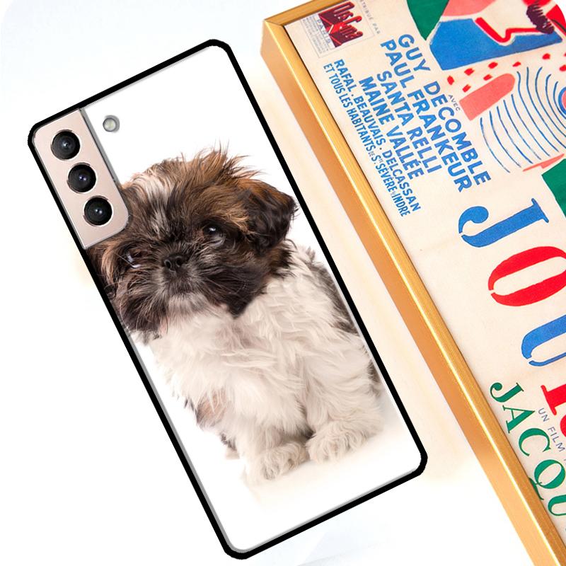 Shih Tzu Puppy Dogs Case For Samsung Galaxy S22 Ultra S8 S9 S10 Note 10 Plus Note 20 S21 Ultra S20 FE Cover