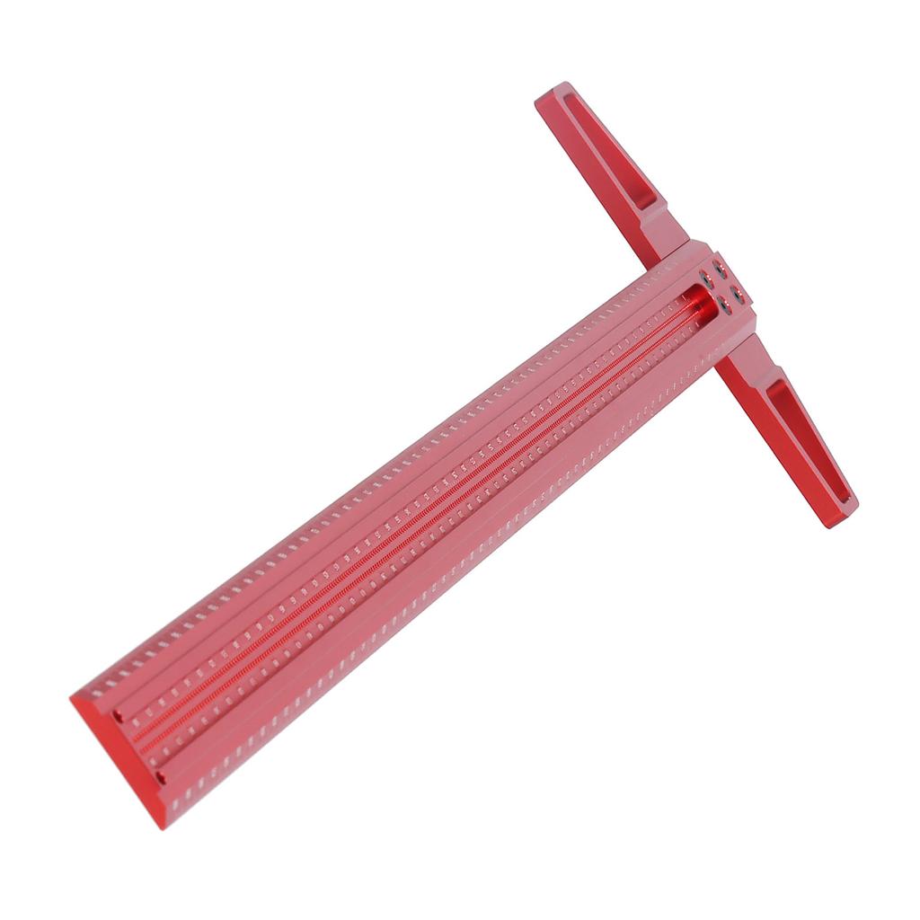 T Type Woodworking Ruler Hole Positioning Scribing Gauge Aluminum Alloy Measuring Tool for Carpenter(600mm(T600) )