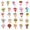 50 Flower Bouquet Stickers: Waterproof, Decorative, INS Style for Planners and Stationery