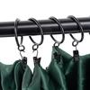 24 Black Eyelet Curtain Rings with Grommets for Curtain 32mm Inner Metal TXZWJZ Rods, Diameter, Drape,