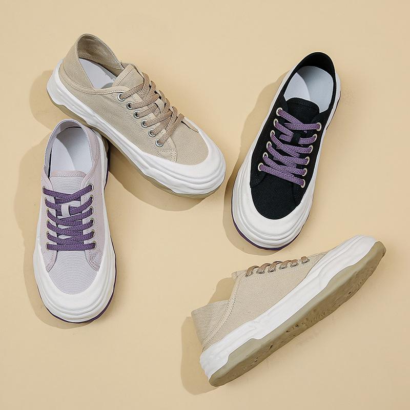 Две парусиновые туфли женские летние новые растворяющиеся толстые сетчатые красные — фото 3