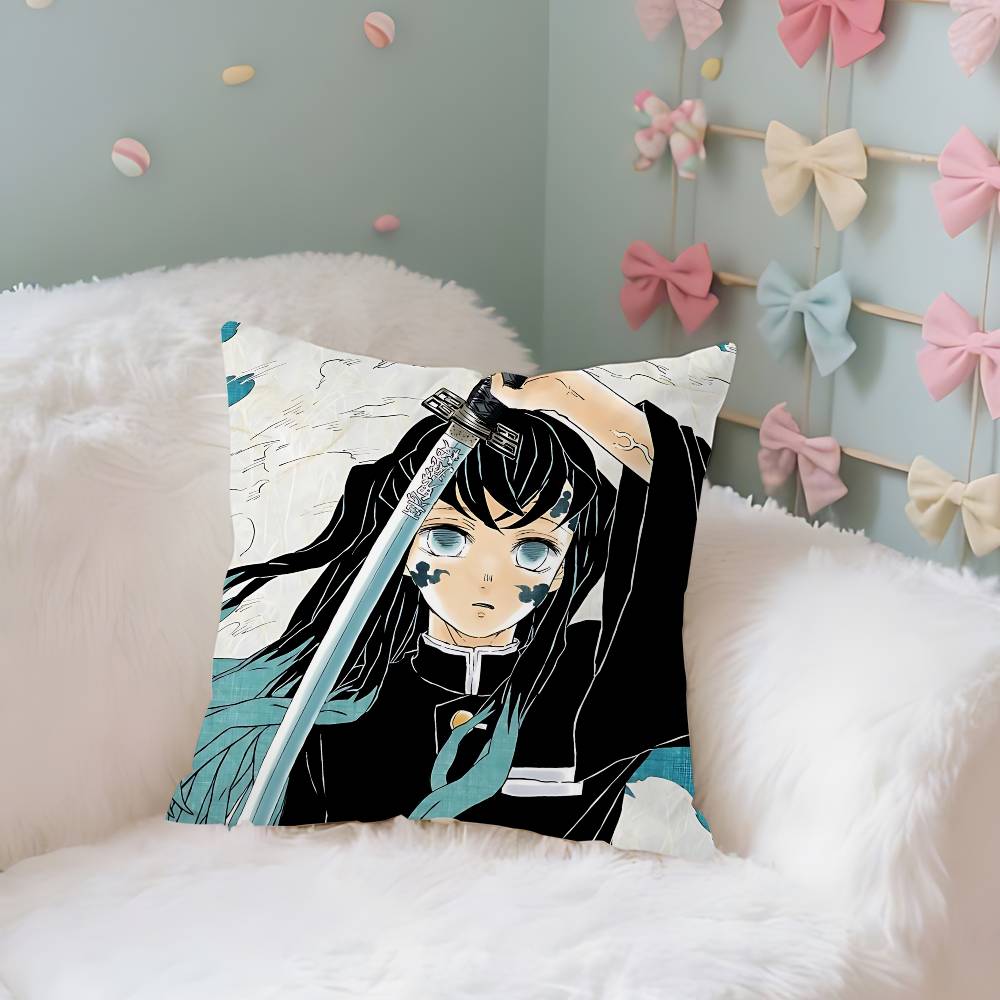 TTokitous MMuichirous Case Plush Fabric Soft Pillowcase Double Sided Print Cushion Cover Household Gifts