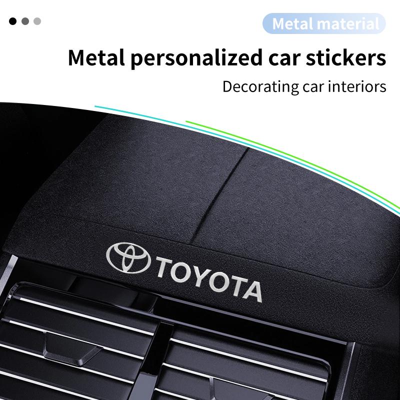 Metal Emblem Car Window Wiper Stickers Car Metal For Toyota Stickers Dirt-proof Stickers Crown Corolla YARIS C-HR Hilux Rav4