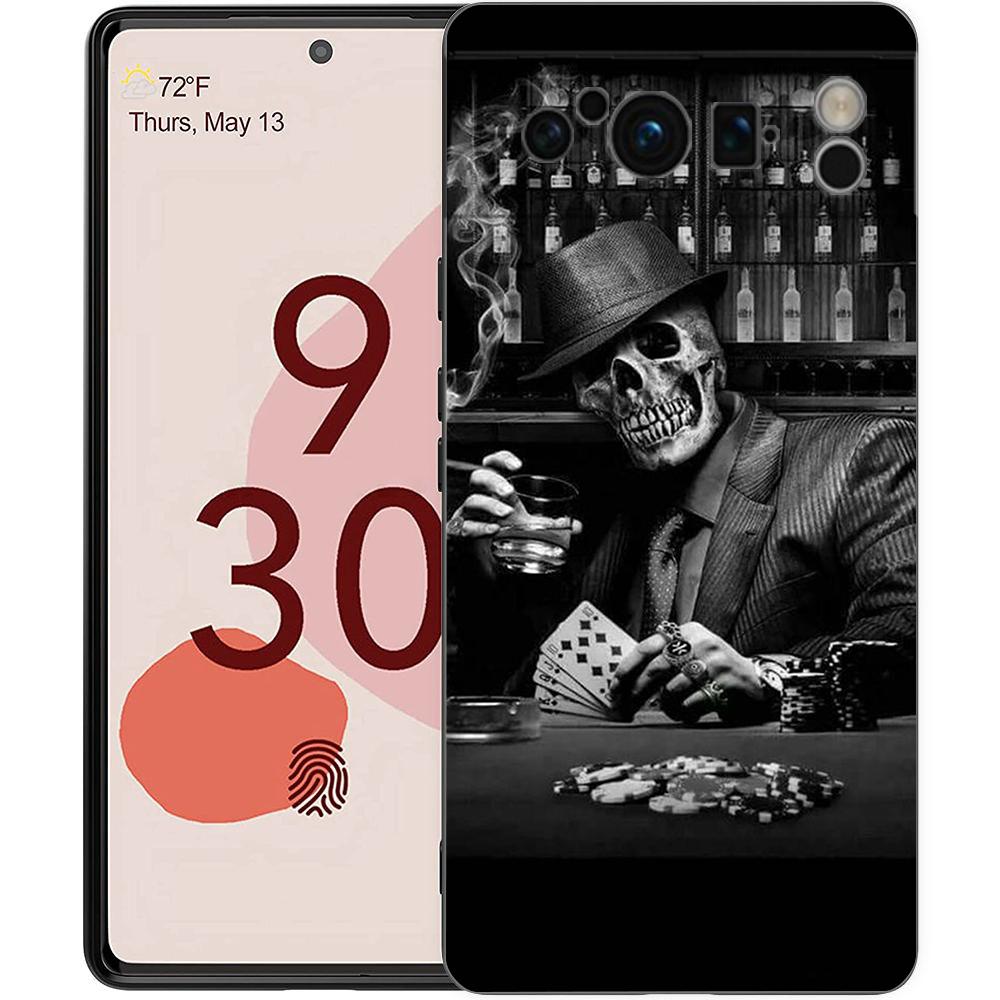 

Skull Skeleton Grim Reaper Fashion Phone Case For Google Pixel 8 7 6 Pro 6A 7A 5G Soft Silicone Shockproof TPU Black Cover Pixel 7A