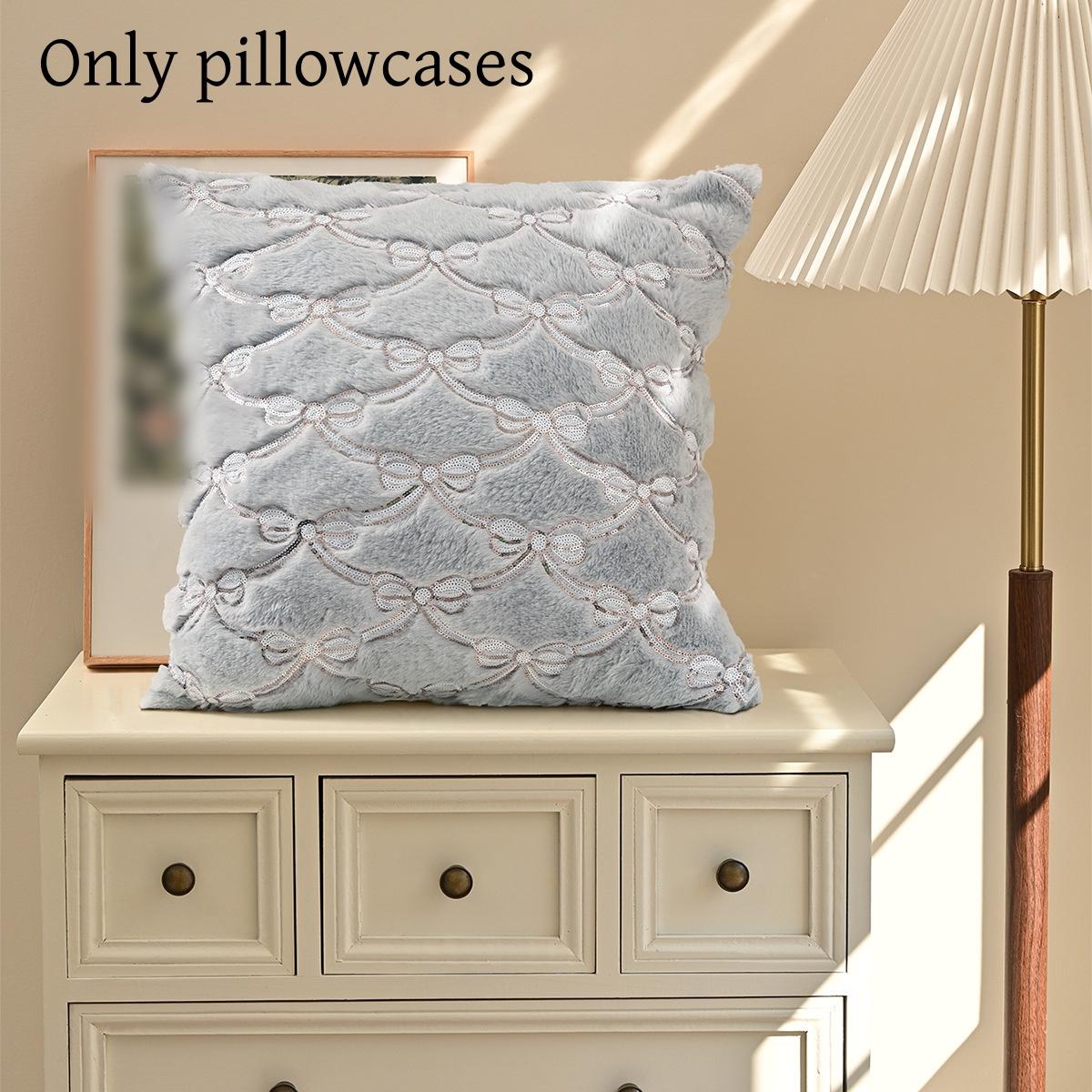 

1PC Home Decor Polyester Throw Pillow Cover Soft Solid Color 40*40cm Square Pillow Case for Couch Sofa Decorative Pillows 40x40cm светло-серый