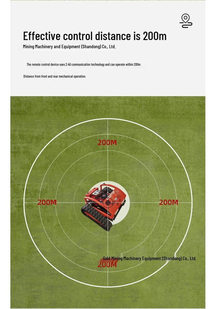 Remote Control Crawler Slope Mower: Four-Stroke Lawn Trimming & Weeding Machine