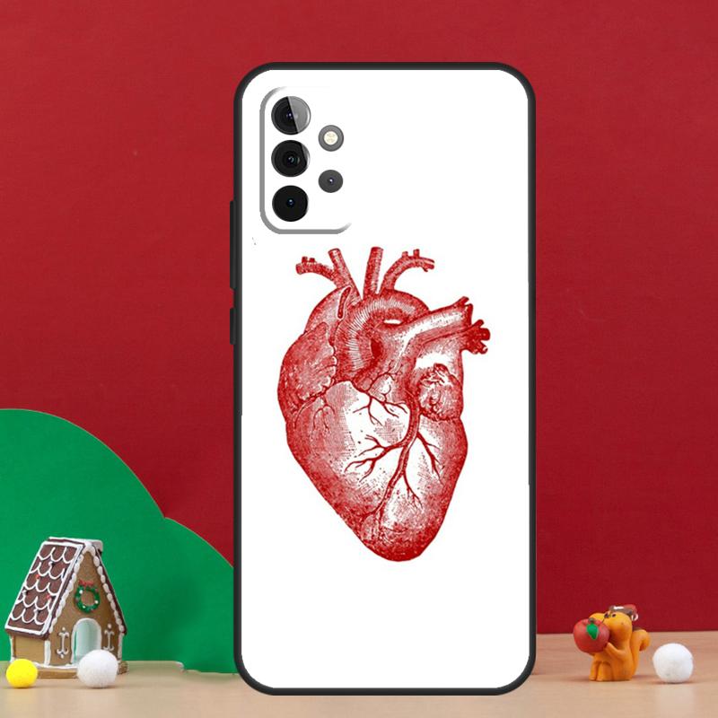 Human Heart Anatomy Case For Samsung Galaxy A54 A06 A16 A26 A36 A56 A53 A32 A52 A33 A13 A55 A35 A15 A14 A34 A17