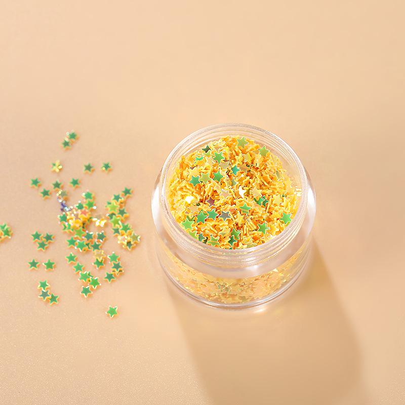 Korean Laser Star Nail Art Stickers: Trendy Handmade Glitter Decorations