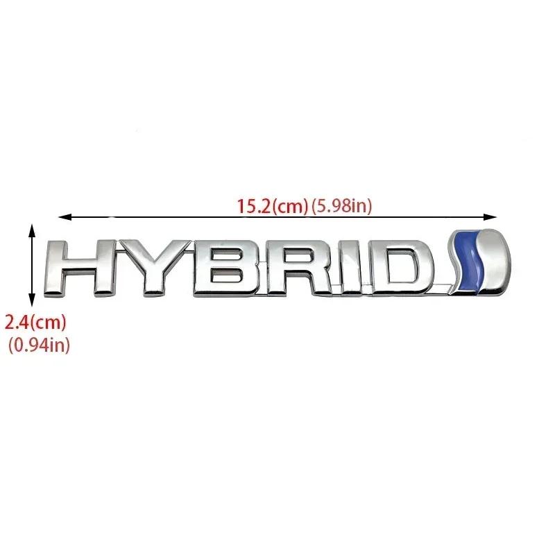 3D For Toyota HYBRID Car Logo Stickers Refitting Metal Emblem Badge Decal Auto Accessories Prius Camry Crown Auris Rav4 Corolla
