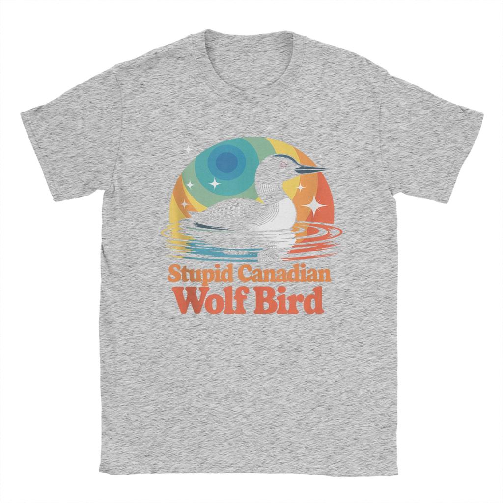 Common Loon Bird Watching Lover Stupid Canadian Wolf Bird TShirt Summer Cotton TShirts Unisex Harajuku Tee Shirt Vintage Top Tees