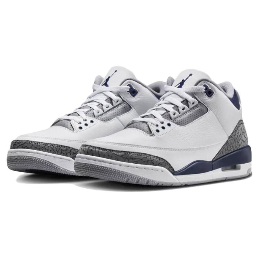 Air Jordan 3 Retro Midnight Navy Pánske tenisky White Cement-Grey Black CT8532-140