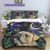 Watercolor Dog Pattern Bedding Quilt Set  Home Decoration  Gift (1 * duvet cover + 2 * pillowcase  without core)