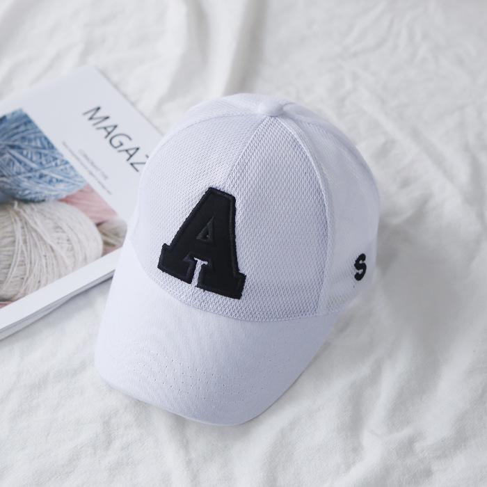 Cute Children's Baseball Caps Summer Hip Hop Accessories Funny Mesh Hat with Letter Embroidery Snapback Sun Cap for Boys & Girls