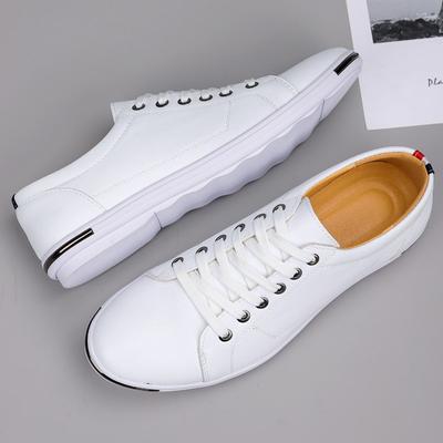 Fashion Fashion Large Size Leather Men's Shoes High Quality White Casual Shoes Breathable Classic Lace-up Sneakers Zapatillas De Hombre