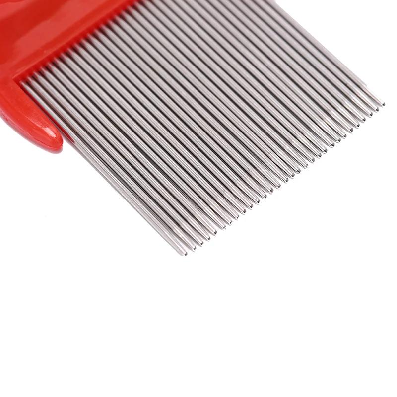 Comb Hair Lice Comb Brushes Terminator Fine Egg Dust Nit Free Removal Stainless Steel Comb Long Teeth Anti-slip Bands Dropship