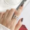 Women's Retro Twist Chain Adjustable Ring - Thick, Trendy, Open, Wide Index Finger Jewelry