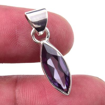 Natural Alexandrite 925 Solid Sterling Silver Gift Jewelry Pendant 1'' d9O40