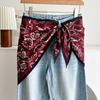 Sciarpa di Seta Raso Moda Stile Letterario Stile Etnico Sciarpa da Vita da Donna Accessorio Versatile Accessorio per la Vita dei Jeans Vita dei Jeans