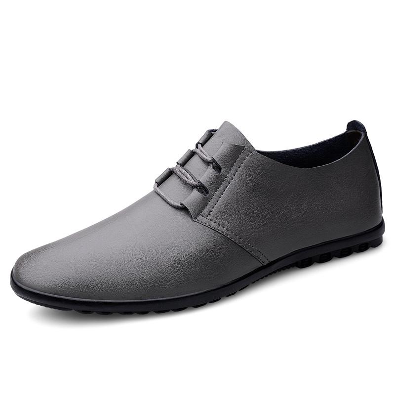 Fashion Spring Autumn Leather Oxford Shoes Business Men Walking Footwear Soft Casual Shoes Handmade Comfy Formal Dress Footwear Sneakers
