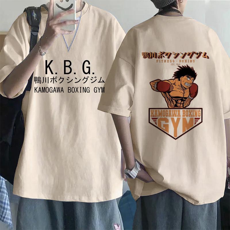 Hajime No Ippo Hip Hop Size TShirt Anime Harajuku Tee Tops Men Women Makunouchi Takamura T-Shirt KGB Y2k Manga Tshirt Clothes