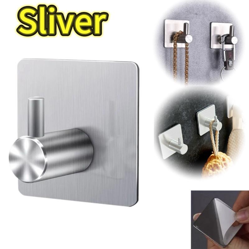 1-12PCS Stainless Steel Kitchen Sink Sponge Holder Tray Drainer Rack Self Adhesive Hook Sink Storage Holder Kitchen Accessories