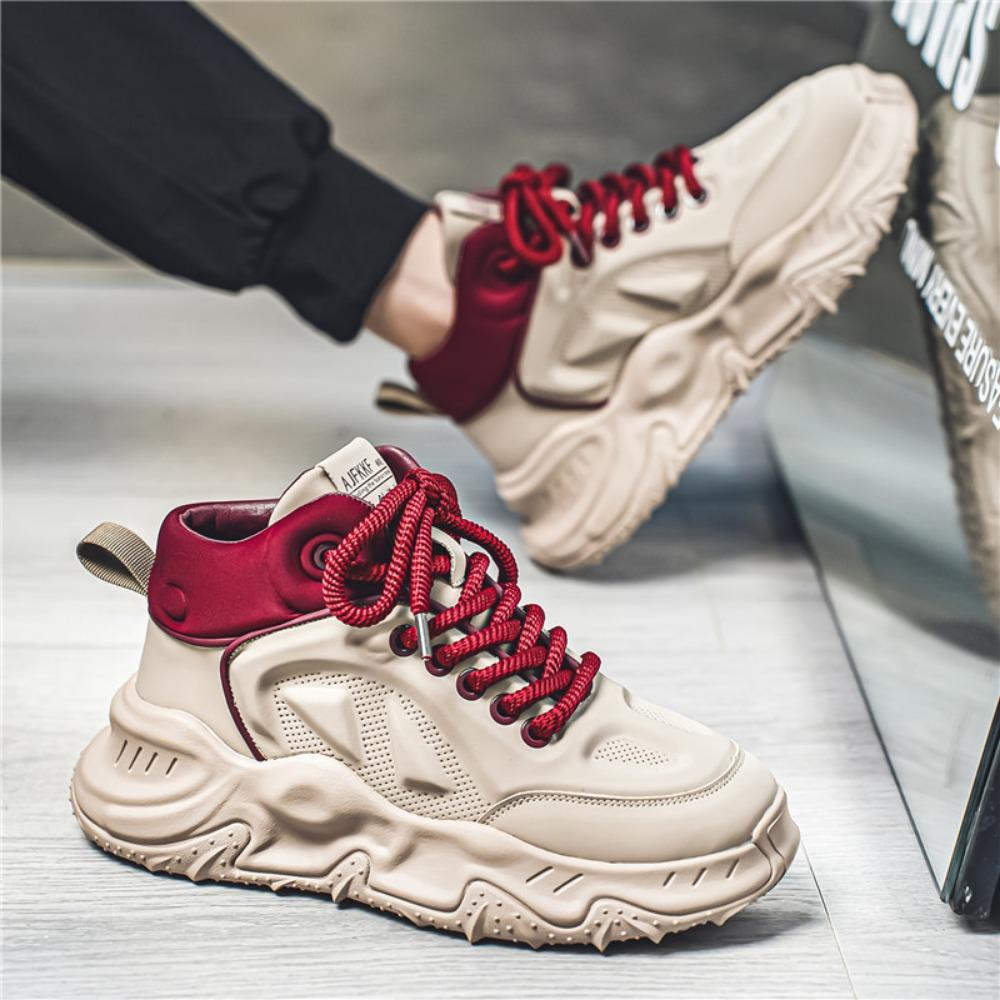 Vulcanized Shoes for Men Spring and Autumn Casual Sports Shoes Thick Soled Height Increasing Casual Board Shoes Mens Sneakers
