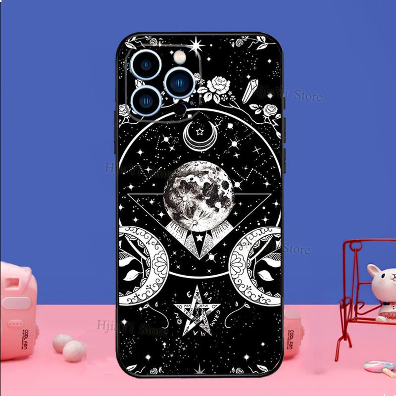 Witches Moon Witchy Mystery Totem Case For iPhone 16 15 13 11 12 14 Pro Max XS XR X Plus 13 mini Soft Cover Fundas Capa Shell