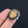 925 Sterling Silver Picture Jasper Stone Promise Birthday Solitaire Ring US 6.5