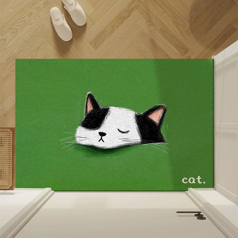 Kreskówkowa jedwabna mata podłogowa na drzwi wejściowe, domowa mata na drzwi wejściowe, mata na brud na drzwi, zewnętrzna odporna na brud, usuwająca kurz, dywan, który można dopasować