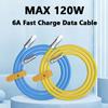 120w 6a Super Fast Charge PD Type C Liquid Silicone Cable Quick Charge 1M 2M Usb Cable Usb C to C Charger Cable