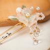 U Shaped Hair Sticks Forks White Pink Flower Designs Pearls Hair Clips New Chinese Style Hair Jewelry for Women and Girls